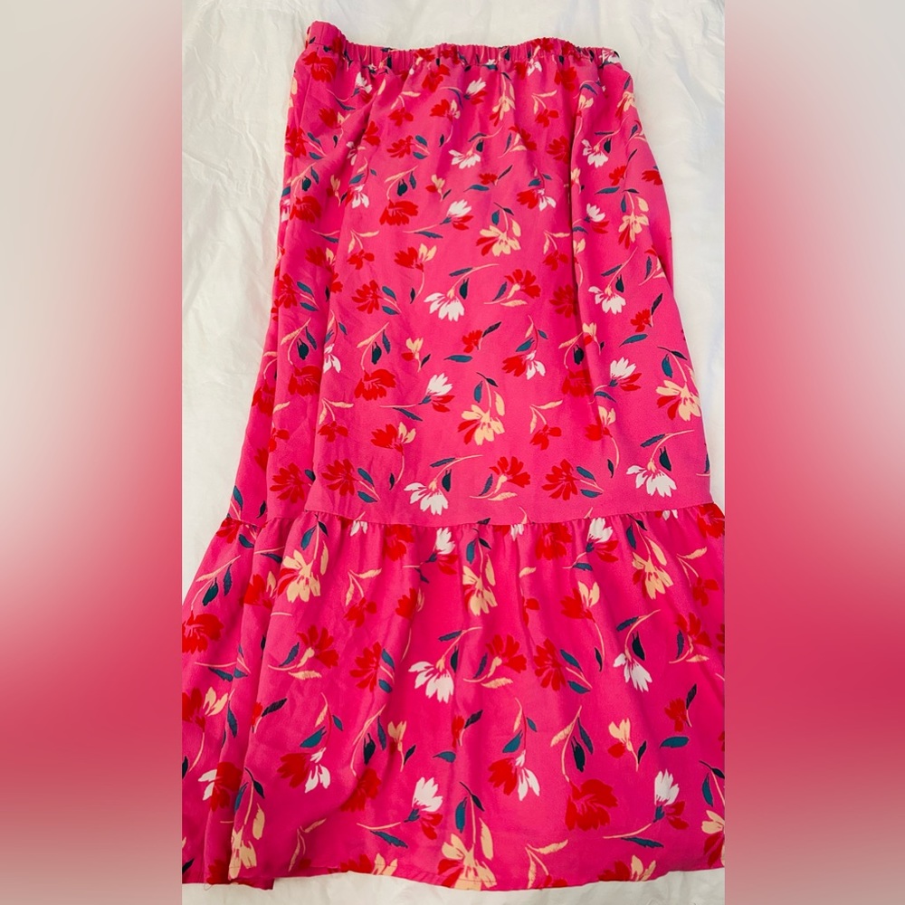 LOFT Floral Pink Skirt